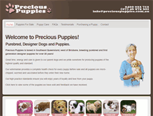 Tablet Screenshot of preciouspuppies.com.au